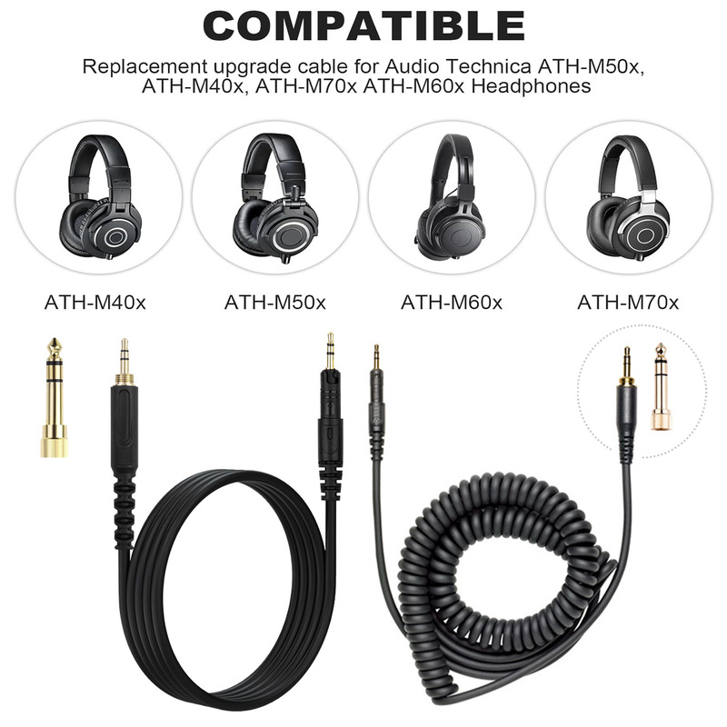 Kabel Audio Gulung Pengganti y - Audio Technica Headphone Ath-M50X ulasan dan harga