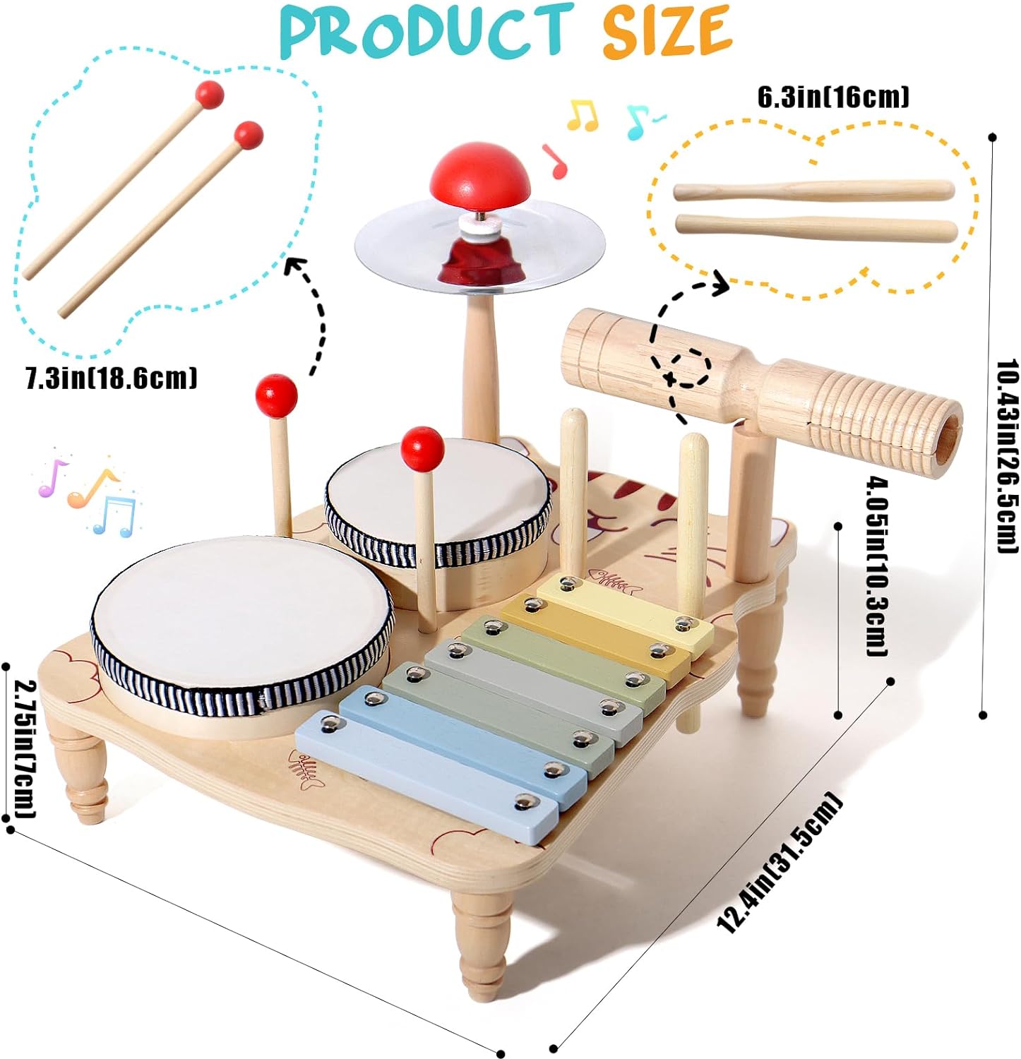 Set Drum gambang kayu untuk ba - Musical Instrument Harmonium ulasan dan harga