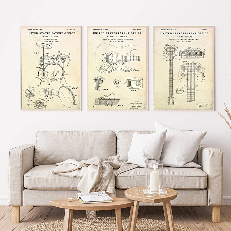 Poster Gitar Akustik Musik Vin - Picture Of Musical Instrument ulasan dan harga