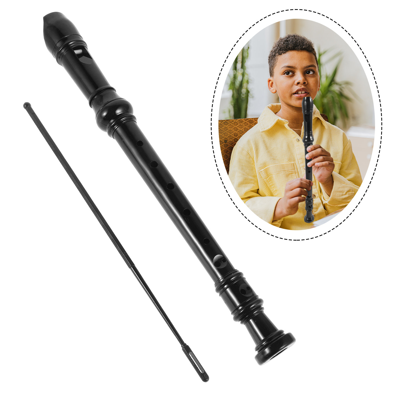 8 Lubang, Warna Hitam, Bahan A - Soprano Recorder Plastic ulasan dan harga